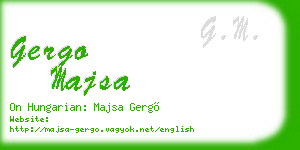 gergo majsa business card